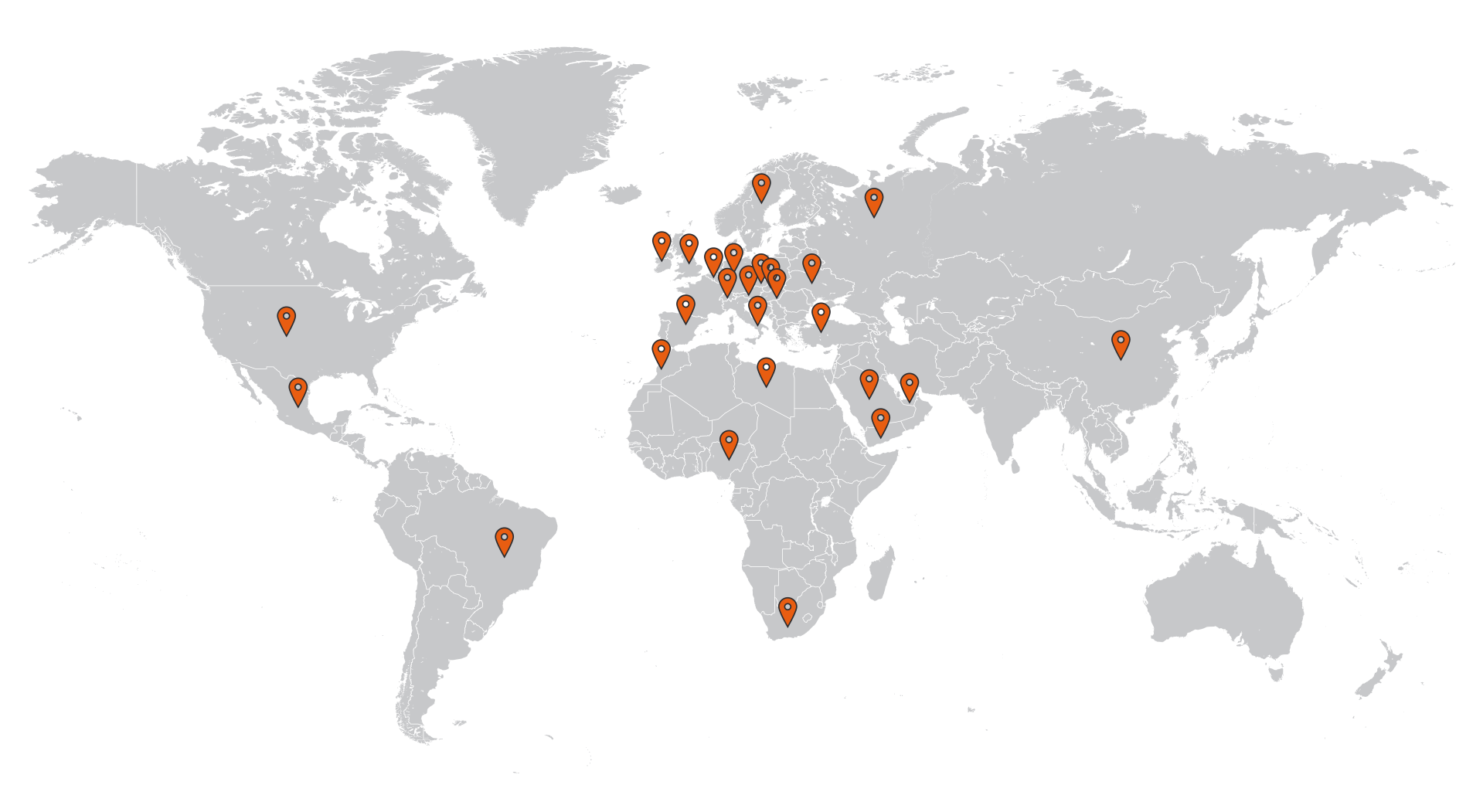 Einsatzorte Frama auf der Weltkarte